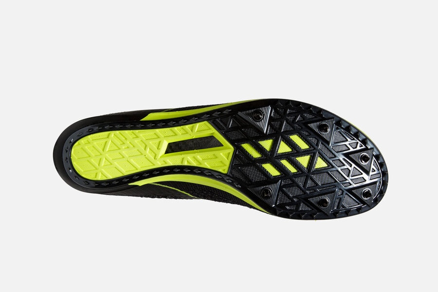 Brooks Elmn8 V8 Spikes Löparskor Herr - Svarta/Gröna - 1025-FWMKT